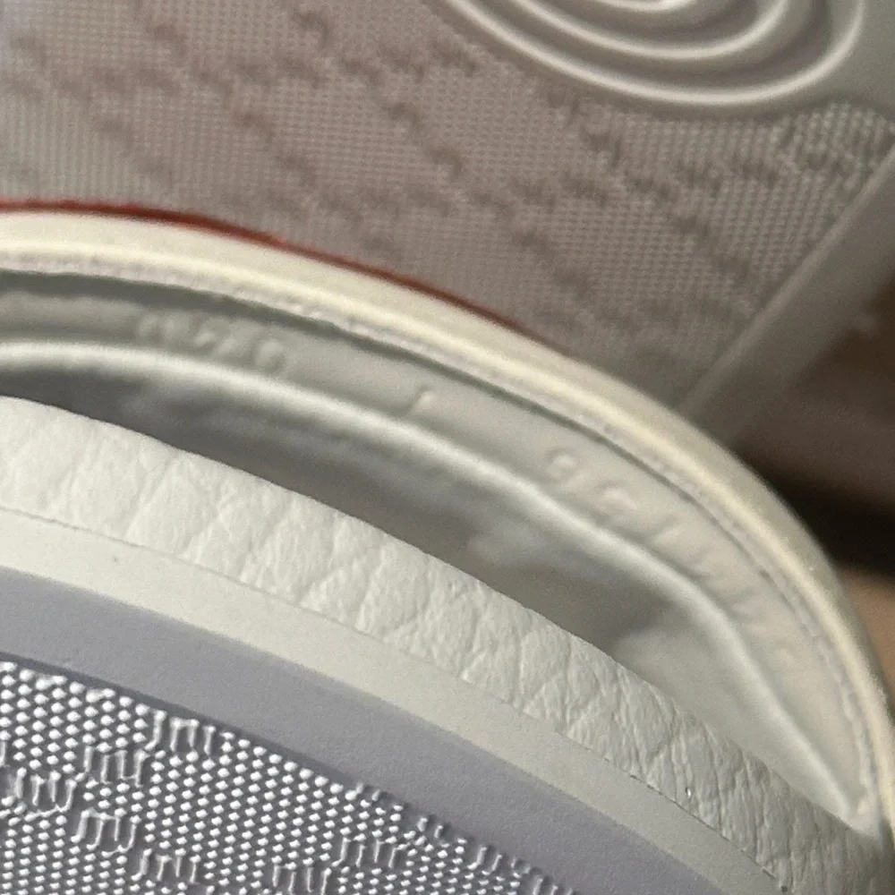 Gucci White Slides with Red Logo Napa Samoa Miro Soft Slides Size 7 - Picture 8 of 12